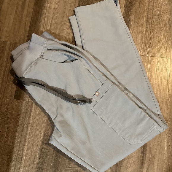 Figs “Dusty Blue” high waisted yola pants *S/T* - Picture 1 of 1